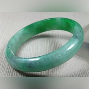 58.6mm Natural Ice Green Ancient Jadeite Emerald Jade Bracelet Bangle#natural